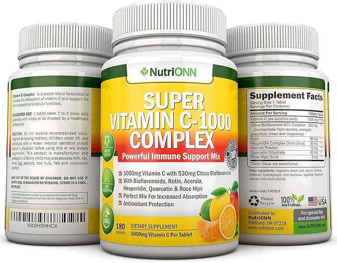 Super Vitamin C Complex 1695Mg - 180 Tablets 530 mg