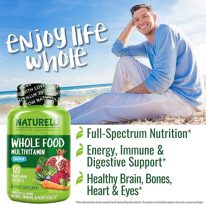 NATURELO Mens Multivitamins 120 Vegetarian