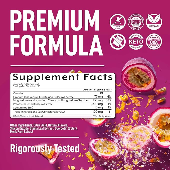 Keppi Keto Hydration Electrolytes - Passionfruit - Electrolyte Powder no Sugar - Sips Like Sunshine - Keto Electrolytes Powder - Electrolytes Powder Sugar Free - Electrolytes Powder