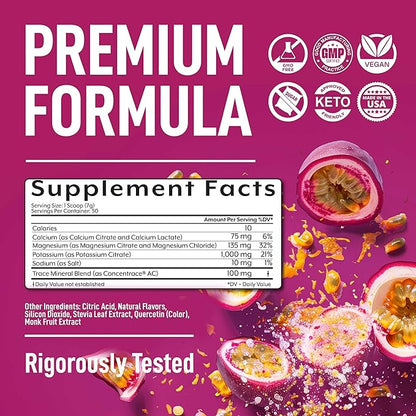 Keppi Keto Hydration Electrolytes - Passionfruit - Electrolyte Powder no Sugar - Sips Like Sunshine - Keto Electrolytes Powder - Electrolytes Powder Sugar Free - Electrolytes Powder