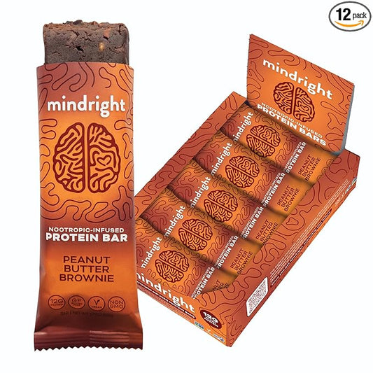 Mindright Superfood Vegan Protein Bar 12 (Peanut