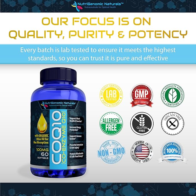 CoQ10, Coenzyme Q10, HIGHEST ABSORPTION 100mg, 60 60 Softgels,