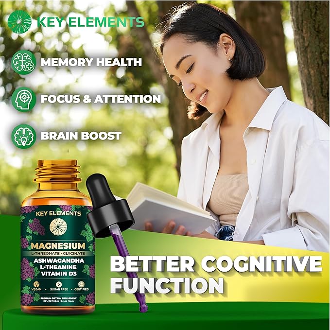 [Sleep, Mood, Calm] Liquid Magnesium L-Threonate D3 with
