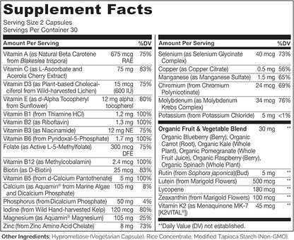 NATURELO Whole Food Multivitamin for Teenage Boys 60 Count 2)
