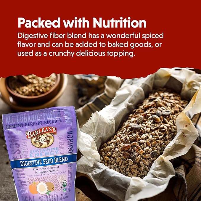 Barlean's Organic Digestive Seed Blend Fiber 3 & 12 oz