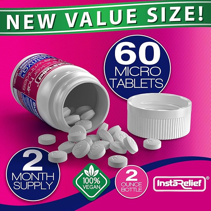 InstaRelief® Hair Growth with Lustriva® 3 Weeks, 60 Tablets