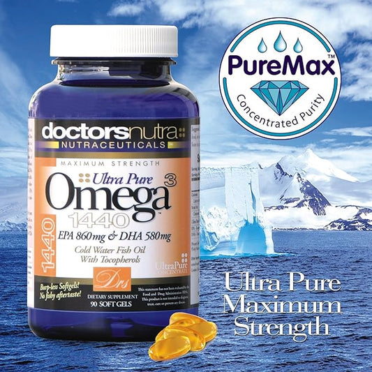 Natural Wild Caught Fish Oil Maximum 3 DPA-EPA-DHA 2,900 Milligram 90 Burp-Less
