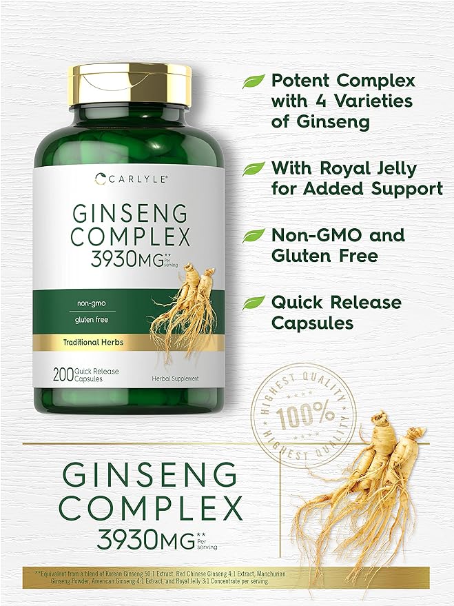 Carlyle Ginseng Complex Capsules 200 Count