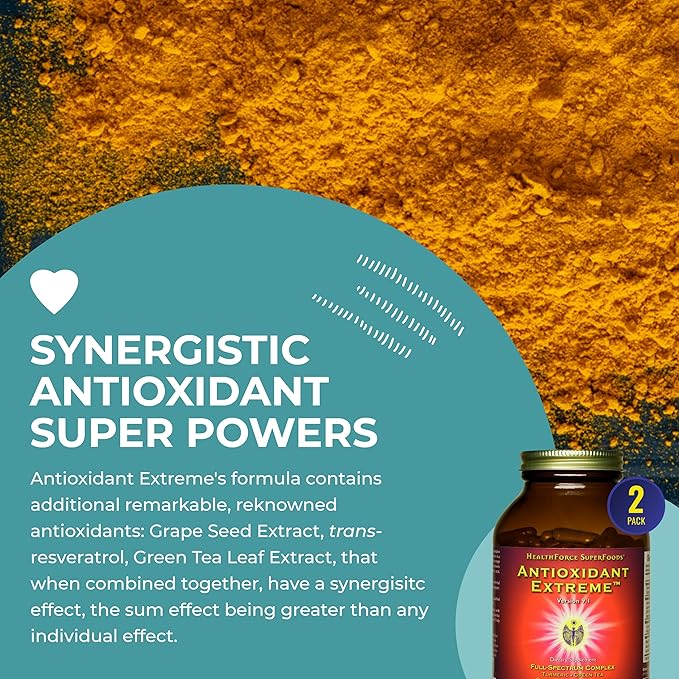 HealthForce SuperFoods Antioxidant Extreme - 360 Vegan Capsules (Pack of 2)
