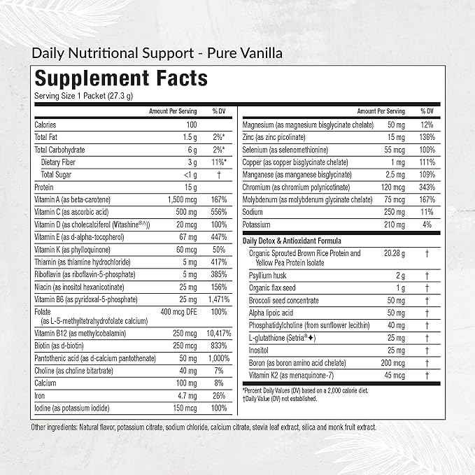 Equilife - Daily Nutritional Support, Organic Vanilla,14 Packets)