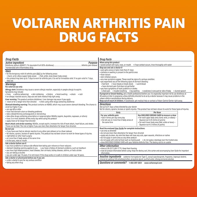 Voltaren Arthritis Pain Gel for Powerful 100 g 2