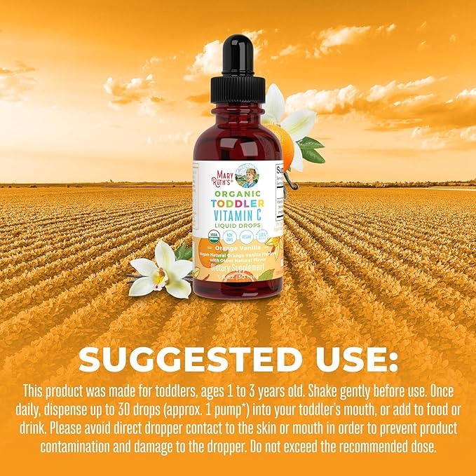 MaryRuth Organics Toddler Vitamin C Drops 1-3 Years 30 Servings