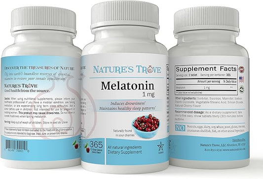 Melatonin 1mg by Nature's Trove 365 EZ-Chew