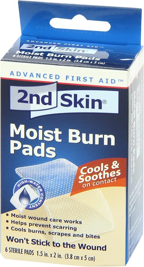 Spenco 2nd Skin Moist Burn Pads, (1.5 x 2 Inches), 6-Count
