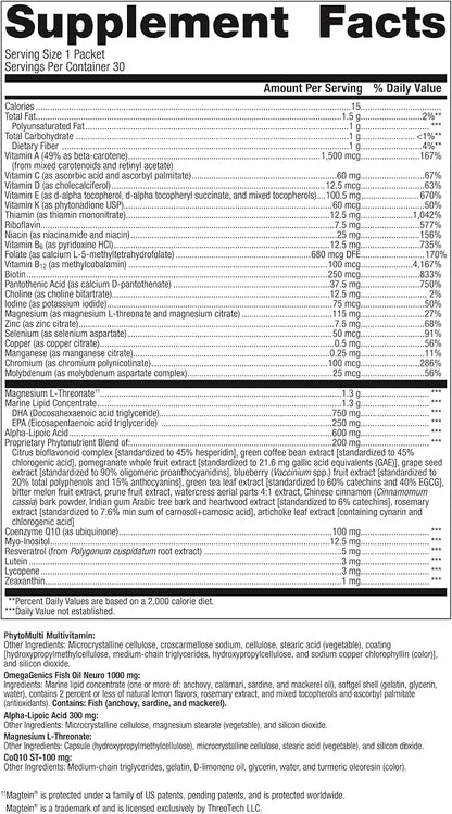 Metagenics Wellness Essentials Brain Health - Comprehensive Brain Support* - with Alpha Lipoic Acid, Biotin, DHA, Folate & More - Gluten-Free - 30 Packets