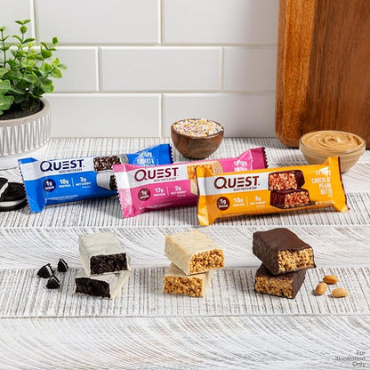 Quest Nutrition Crispy Variety Pack Protein Bars, Protein Rich, Low Sugar, Gluten Free, 12 Count