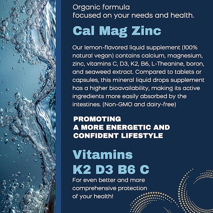 (2 Pack) 10 in 1 Calcium D3 K2 K2 Supplement, 1 Fl