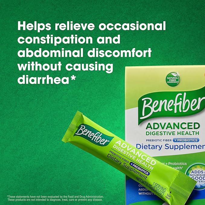 Benefiber Advanced Digestive Health Prebiotic Fiber 15 Sticks (3.0 Ounces)