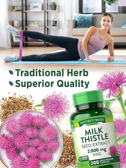 Nature's Truth Milk Thistle 2000mg | 200 Capsules