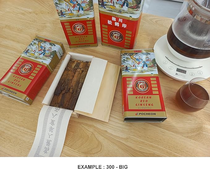 Pocheon 300g Korean Canned Dried Panax 6 Years 300-Small (34 (34 Roots),