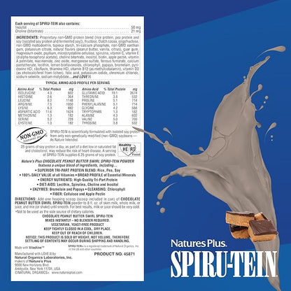 Natures Plus SPIRU-TEIN Shake 2.3 lbs, 34 Servings