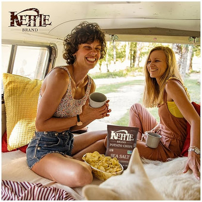 Kettle Brand Potato Chips, Sea Salt Kettle Chips, Snack Bag 1.5 Oz (Pack of 24)