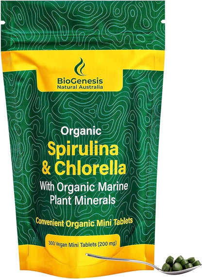 Organic Spirulina & Chlorella + Marine (200 mg) (300)