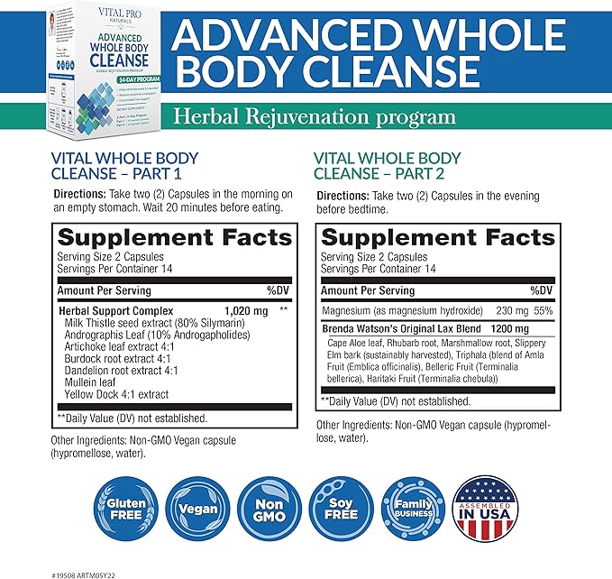Vital Pro Naturals 2-Part 14 14 Day 56 Capsules