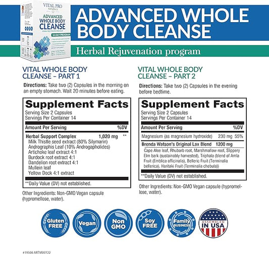 Vital Pro Naturals 2-Part 14 14 Day 56 Capsules