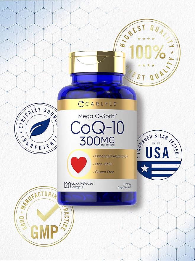 Carlyle CoQ10 300mg 120 Softgels Q-10 |
