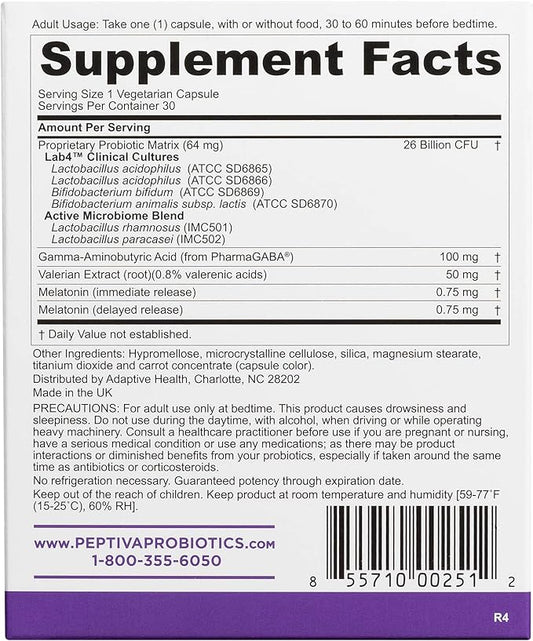 Peptiva 26 Billion CFU Probiotic and 30 Count