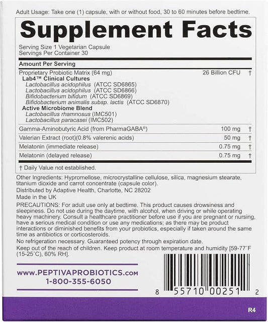 Peptiva 26 Billion CFU Probiotic and 30 Count