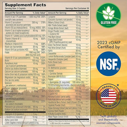 Health Thru Nutrition Physician's Multi-Vitamin Complex 60 Plus CoQ-10, Glutathione, 90)