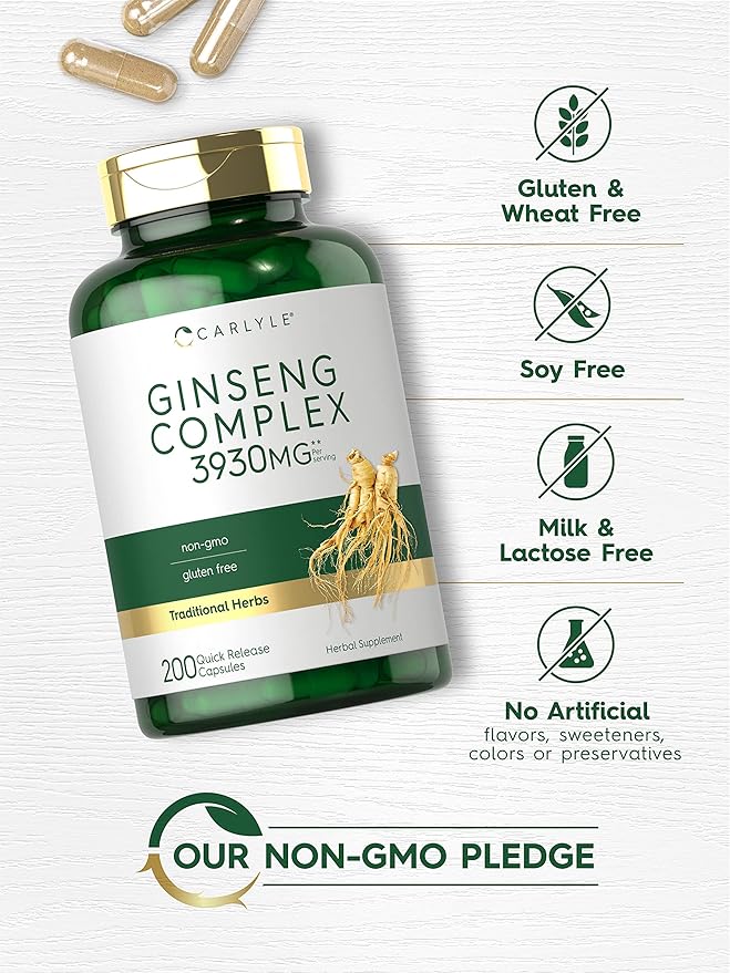 Carlyle Ginseng Complex Capsules 200 Count