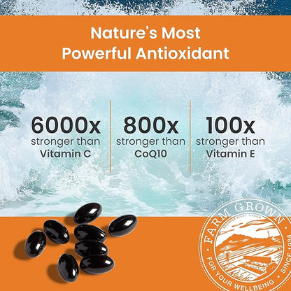 Nutrex Hawaii Vegan BioAstin Hawaiian Astaxanthin - 12mg, 50 Softgels - Farm-Direct Premium Antioxidant Supplement to Support Eye, Skin, Joint & Immune System Health - Vegan, Non-GMO & Gluten-Free