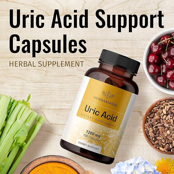 Uric Acid Support Capsules 1200 mg, 100 Capsules