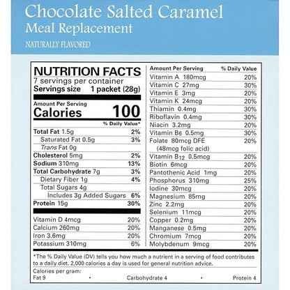 Chocolate Salted Caramel Aspartame Free Pudding/Shake 7/Box