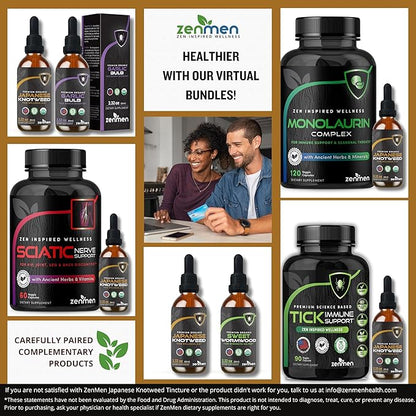 Japanese Knotweed Premium USDA Organic 3rd Party Tested Tincture 120ml/4oz - High Amounts of Resveratrol - Tick Wellness Aid and Immune Support Supplement - Made in The USA