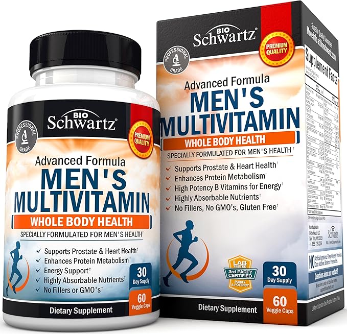 Men's Multivitamin with Vitamin C A D3 E -60 Ct