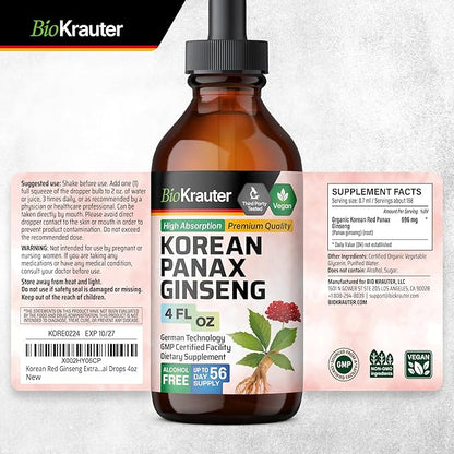 MAUWE Herbs Panax Ginseng Liquid Drops 4 Fl.Oz.