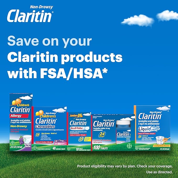 Claritin Children’s Chewables, 24-Hour Non-drowsy Kids 40 antihistamine