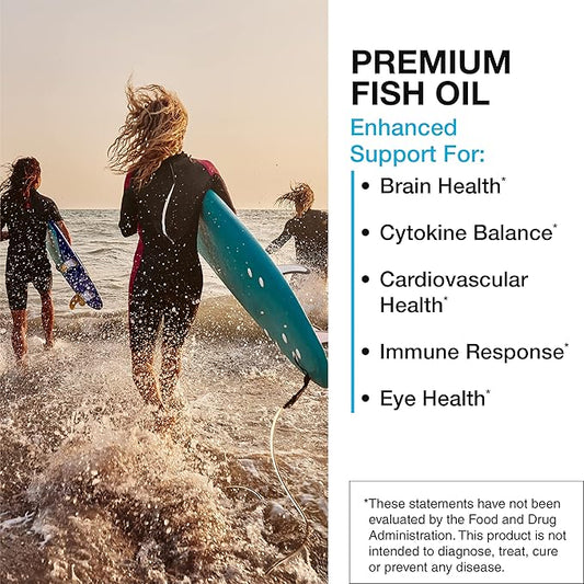XYMOGEN Omega MonoPure 650 EC - Fish Oil with 3X Greater Absorption - DHA EPA Omega 3 Supplement for Heart Health + Cognitive Support (60 Softgels)