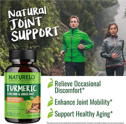 NATURELO Turmeric Curcumin 120 Vegan