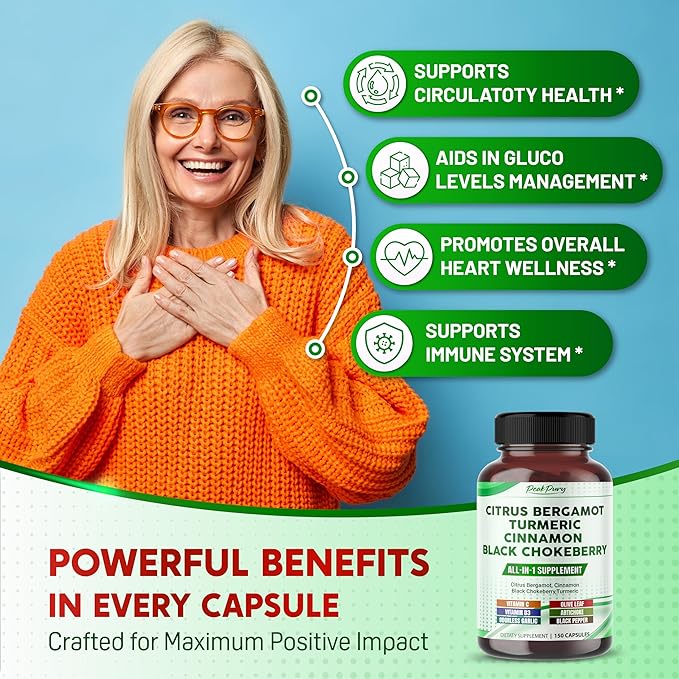 Citrus Bergamot 7500mg Cinnamon 6000mg Black 6000mg Turmeric 2500mg -