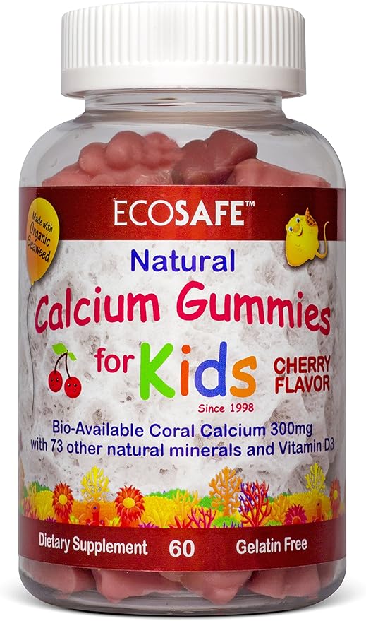 Coral Calcium Vitamin D3 Kids Gummy, 300 mg 800 IU D3-60 Gummies (1 Pack)