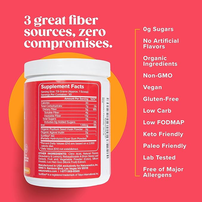 FiberDaily Delicious Fiber Powder 30 Servings