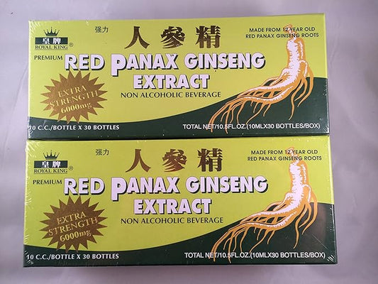 Red Panax Ginseng Extract 6000mg (30 10ml) - 2 Boxes