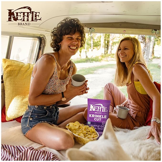 Kettle Foods Truffle & Sea Salt Krinkle Cut Potato Chips, 5 OZ