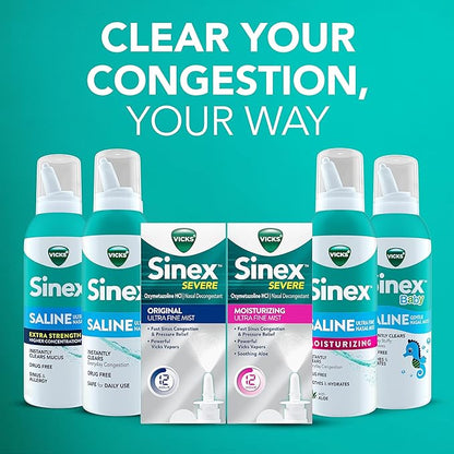 VICKS Sinex Saline Extra Strength Nasal 3X Concentrated* 5 OZ 2