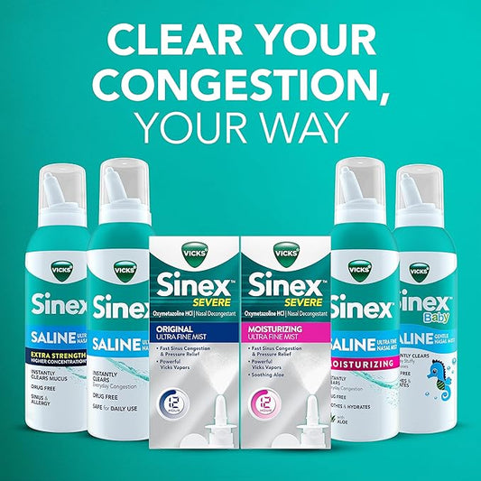 VICKS Sinex Saline Extra Strength Nasal 3X Concentrated* 5 OZ 2